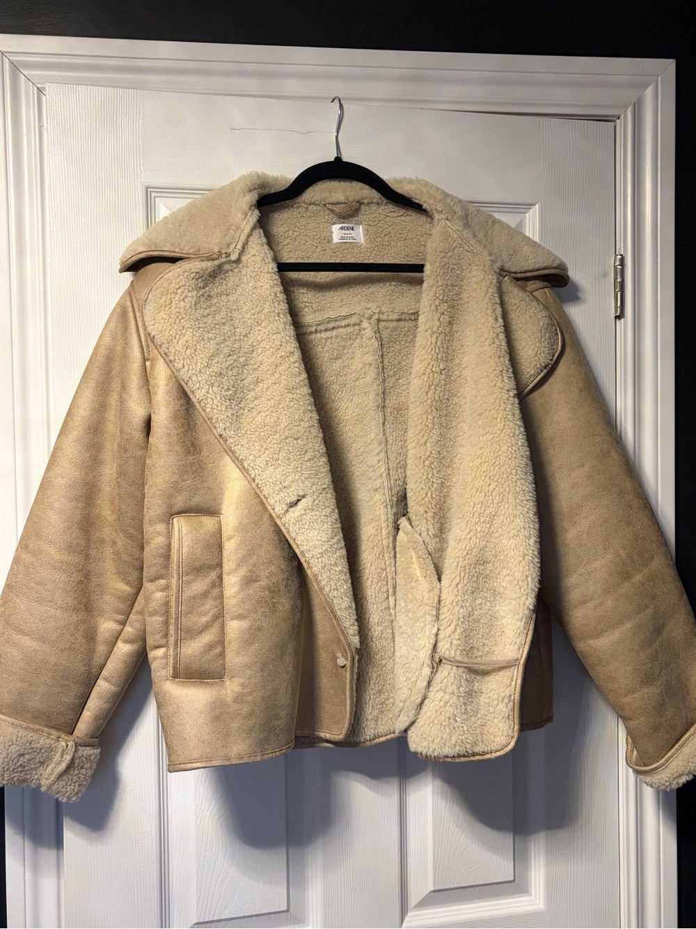 Ardene Tan Faux Suede Sherpa Lined